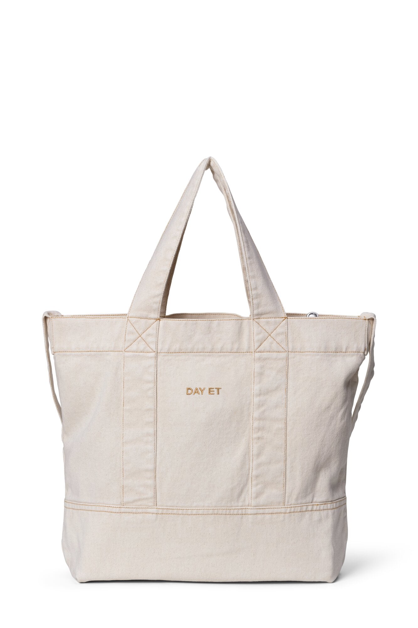Washed Denim crossbody shopper - Pastel Parchment